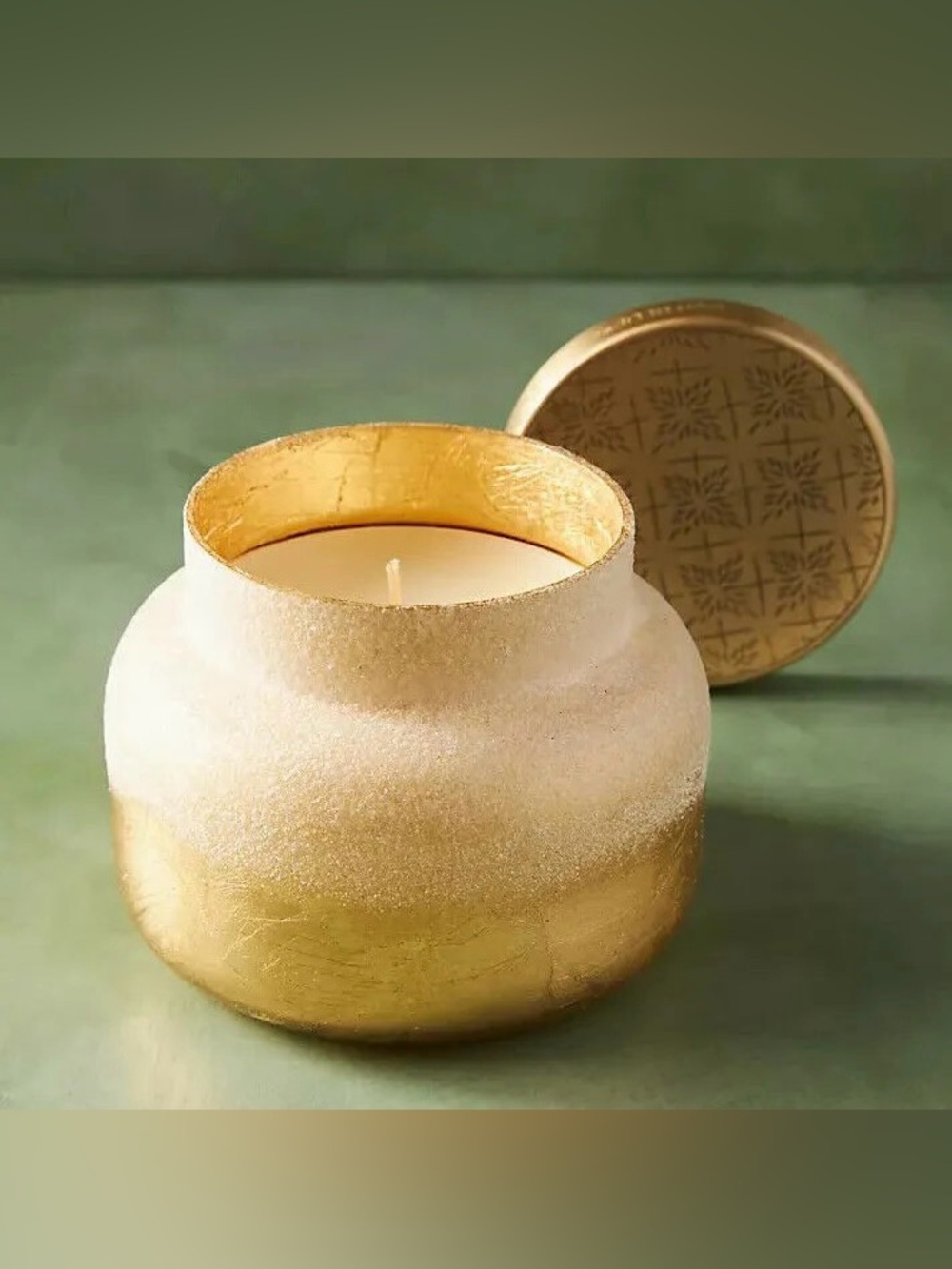 empty jar CAPRI BLUE x ANTHROPOLOGIE Sugarcoated Volcano Candle